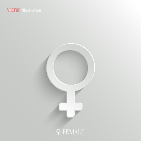 Female icon - vector web illustration, easy paste to any backgroundのイラスト素材