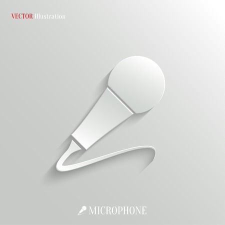 Microphone icon - vector web illustration, easy paste to any backgroundのイラスト素材