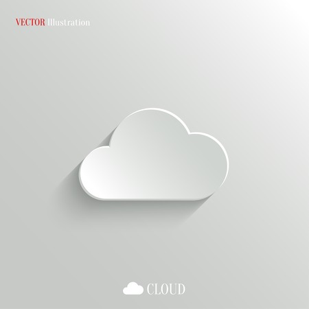 Cloud icon - vector web illustration, easy paste to any backgroundのイラスト素材