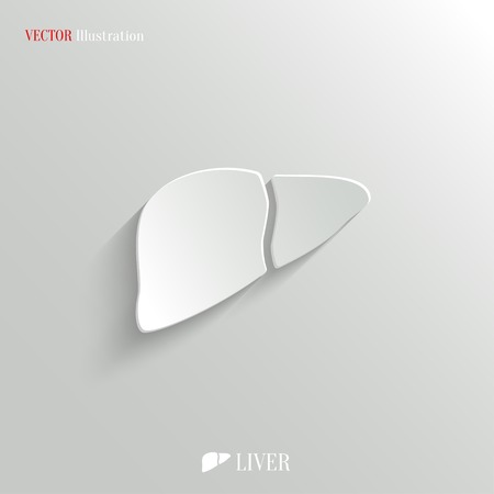 Liver icon - vector web illustration, easy paste to any backgroundのイラスト素材