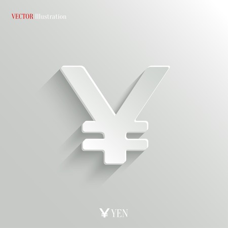 Yen icon - vector web illustration, easy paste to any backgroundのイラスト素材