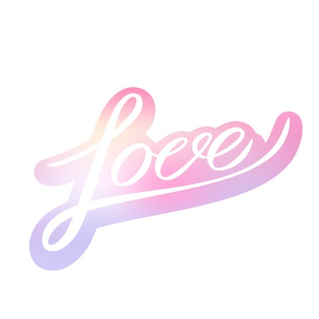 I Love You Hand Lettering Text on Shine Backdropのイラスト素材