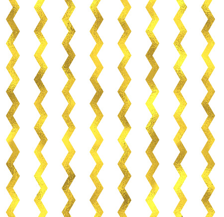 Gold glittering foil seamless pattern background with zig-zag linesのイラスト素材