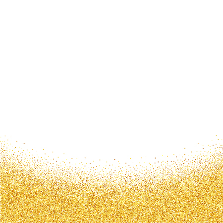 Vector gold glitter abstract background, golden sparkles on white background, design templateのイラスト素材