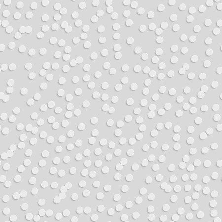 Abstract Geometric 3d White Circle Seamless Pattern, Vector Backgroundのイラスト素材