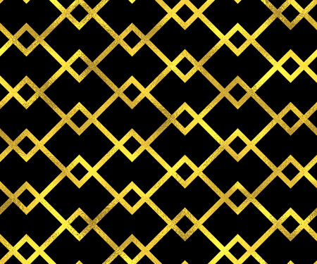 Abstract vector seamless pattern background with golden lines and rhombusのイラスト素材