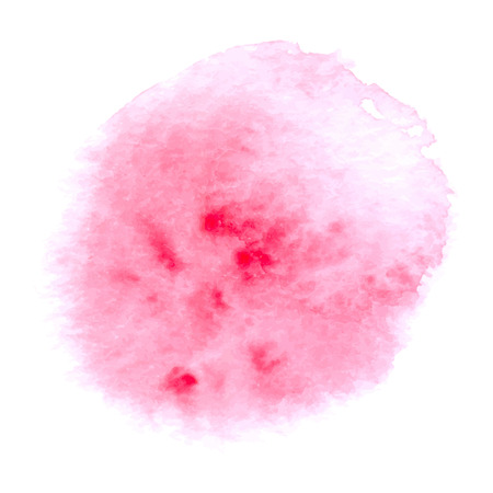 Vector pink watercolor stain isolated on white backgroundのイラスト素材