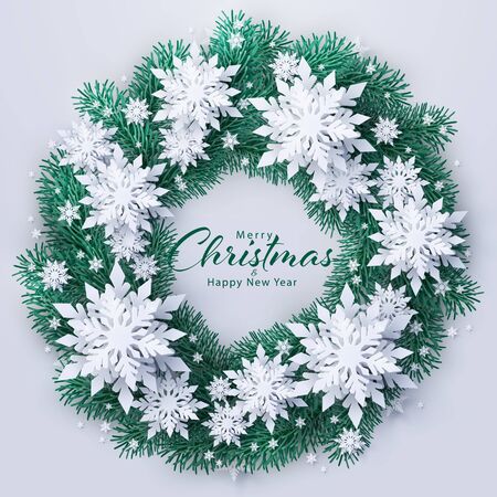 Merry Christmas and Happy New Year backgroundのイラスト素材