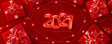 2021 background for Christmas and Happy New Year posterのイラスト素材