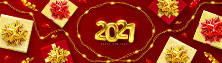 2021 background for Christmas and Happy New Year posterのイラスト素材