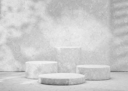 Mockup podium for branding, packaging and cosmetic presentationの写真素材