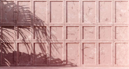 Premium abstract concrete texture background with palm leaves shadow on the wallの写真素材