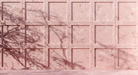 Premium abstract concrete texture background with palm leaves shadow on the wallの写真素材