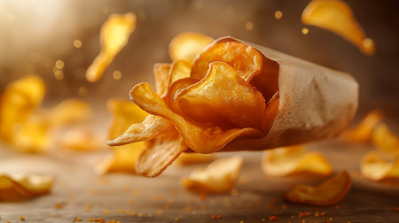 A couple relaxes on back of vintage car, gazing at vibrant sunset. The warm colors of sky blend beautifully with golden field surrounding them, creating a serene and romantic atmosphere. Perfect moment to enjoy nature together. Generative AIの素材