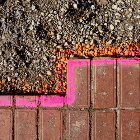 A pved area in need of repeairの写真素材