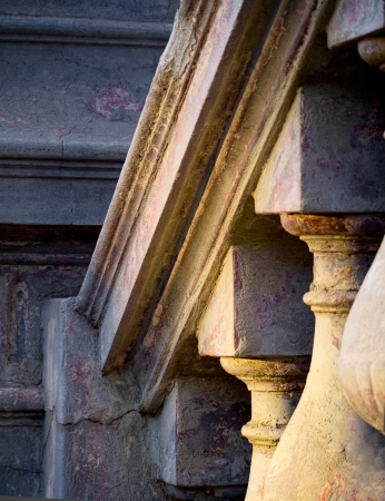 close up of conrete ballistrade on a house in melbourne