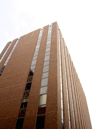 isolated ugly tall brown buildingの写真素材