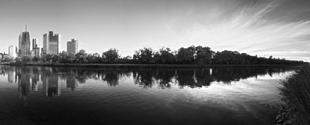 melbourne city reflected in the yarra river
