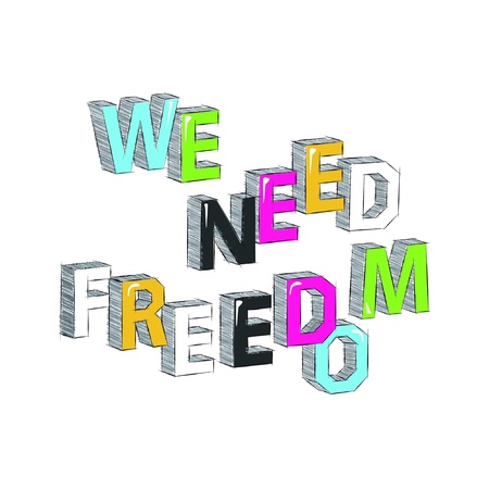 We need freedom, the voice of teenagersのイラスト素材