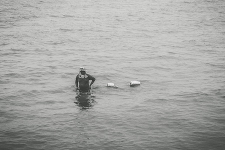 Fishermen on sea
