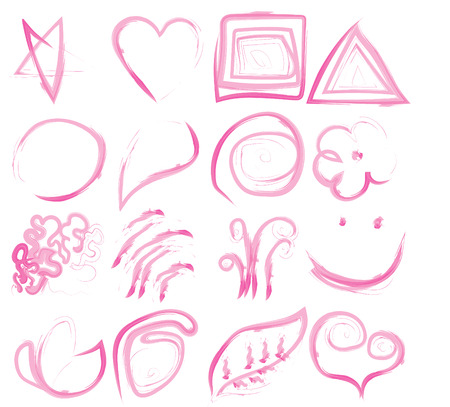 Set of vector . Sketchy frames. Back to school notebook ink drawing. Design elementsのイラスト素材