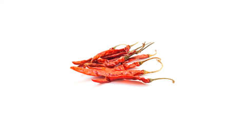 Isolated dry red chill on white background
