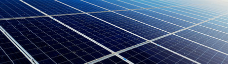 Close up dirty solar cell panels with gradient copy space for writing text concept of save environment save livesの写真素材