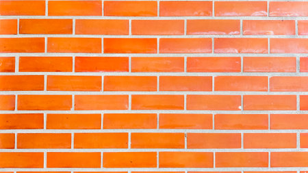 Close up red brick wall texture background to be used as background photo