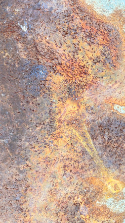 Close up view of rusty metal texture background the metal is left under the sun and rain in an open areaの写真素材