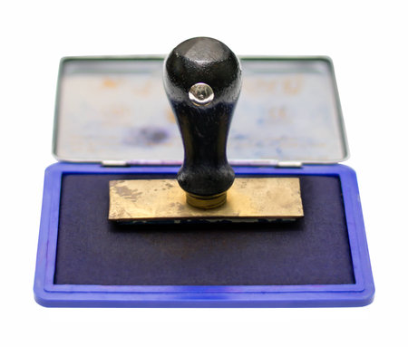 A Stamped to indicate ownership の写真素材