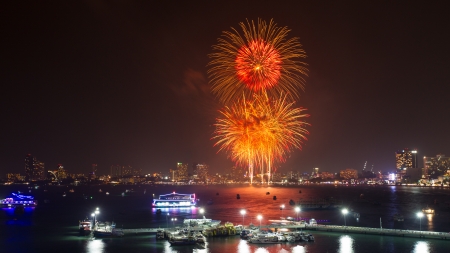 PATTAYA INTERNATIONAL FIREWORKS FESTIVAL 2013の写真素材