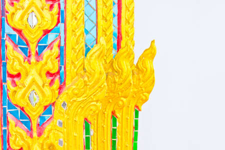 Thai art decoration in thai templeの写真素材