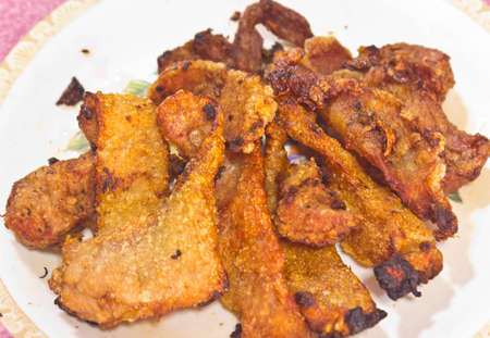 Seasoned with Garlic, Onions, Pepper and Saltの写真素材