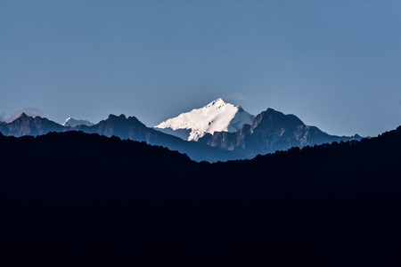 Gorgeous mountain range view from capital city Kathmandu, Nepalの写真素材