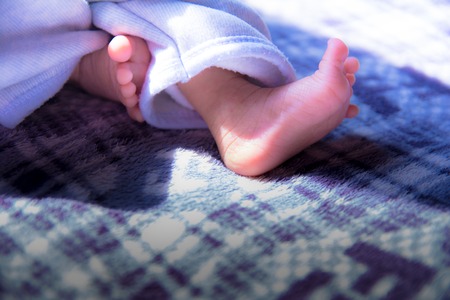 baby newborn baby legs foot. little newly born