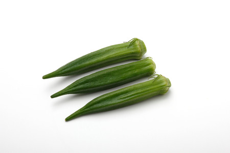 Green and yellow vegetables okraの写真素材