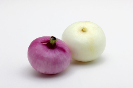 onions isolated on a white backgroundの写真素材