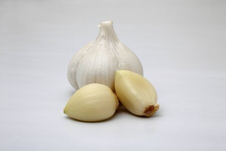 Garlic Isolated on gray background