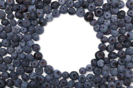 Fresh blueberry background. Close-up of textured blueberries.の写真素材