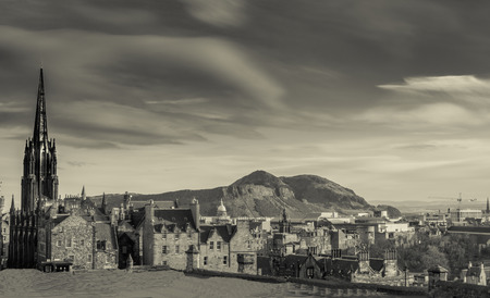 Beautiful view Edinburgh castleのeditorial素材