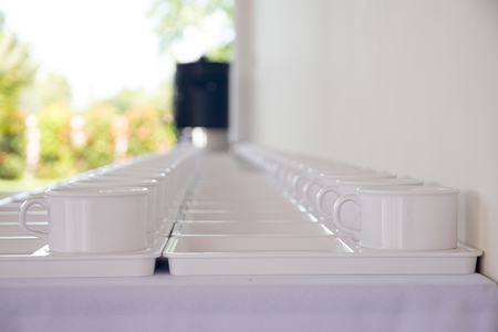 white  cup Coffeeの写真素材