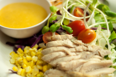 chicken  saladの写真素材