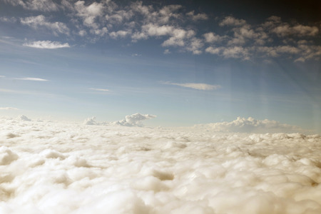 sky looks from the planeの写真素材