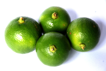 limes  on  white  background