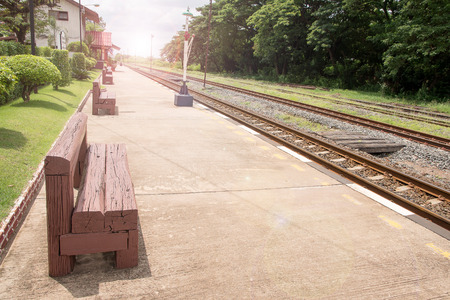 rain way   and benchの写真素材