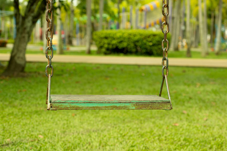swing  in parkの写真素材