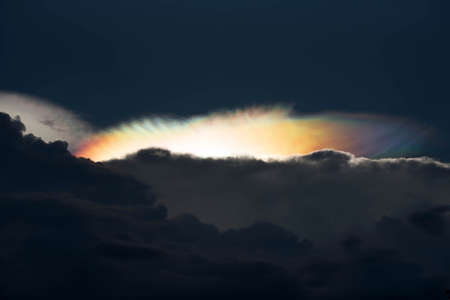 clound  Rainbow and Sun Reflection