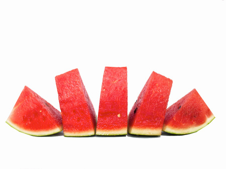 Watermelon red delicious sweet placed on a white background.の写真素材