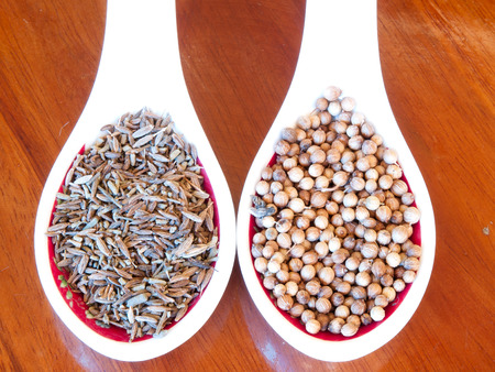 Spices cumin pepperの写真素材