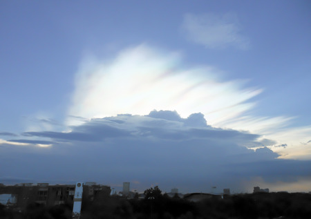 The atmosphere sky While going to rainの写真素材